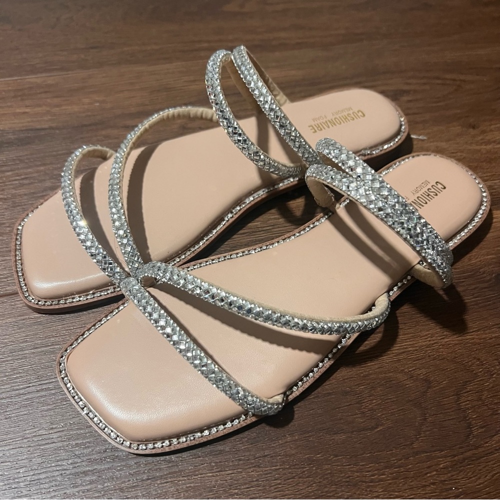 Cushion Memory Foam Flat Sandals with Rhinestones ✨